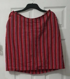 Damen Sommer Mini gestreift 100 % Baumwolle Damen Rock UK Größe 18-20 von Sara Woman - Bild 1 von 11