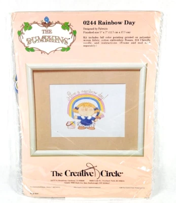 Kit Creativo Círculo Punto de Cruz Have A Rainbow Day The Bumpkins De Colección Nuevo de Lote Antiguo Foto 1 de 4