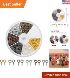 1200Pcs Antique Silver Screw Pins in 6 Colors for Elegant Jewelry Crafting - Picture 1 of 9