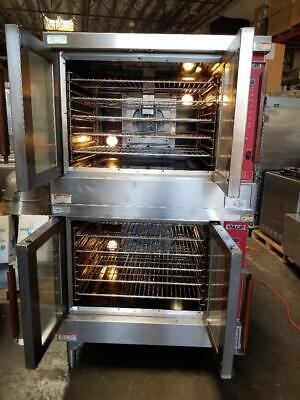 Vulcan SG4C-18 Nat Gas D/B Deck Full Size Menu Select Convection Oven Tested • 5,950$
