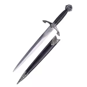 Medieval Celtic Knight Black Prince Sword Dagger Antique Silver New - Picture 1 of 6