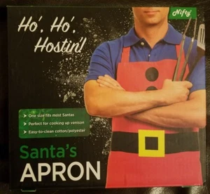 Nifty Christmas Santa's Apron 22.5" x 34.5"Long - Picture 1 of 3