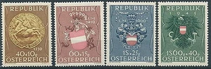 1949 AUSTRIA STEMMI A PROFITTO DEI PRIGIONIERI DI GUERRA MNH ** - A046 - Picture 1 of 1