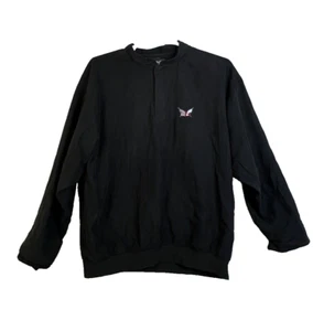 Capispalla Golf Zero Restriction Uomo XL Nero Quarto Snap Bandiere Preppy - Foto 1 di 11