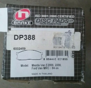 DB388A - Front Brake Pad FOR Ford Econovan JG JH Mazda Bongo E1400-E2500 74-05 - Picture 1 of 1