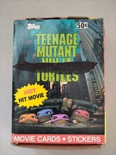 Teenage mutant ninja turtles Topps trading cards 1990 full box 36 unopened packs