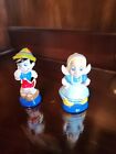 Disney Pinocchio and Dutch Girl Salt and Pepper Shakers NE Collectors 2014