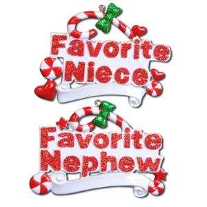 Favorite Nephew Personalized Christmas Tree Ornament - Picture 1 of 1