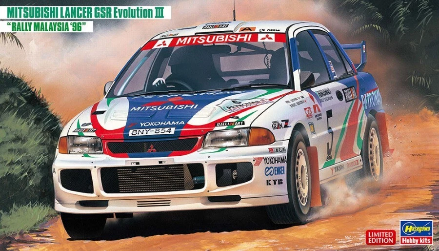 Hasegawa MITSUBISHI LANCER GSR EVO III RALLY MALAYSIA 1996 KIT 1:24 - Immagine 1 di 1