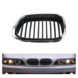Chrome Black Front Hood Grill Left For 2001-03 BMW 5-Series E39 528i 525i 530I - Picture 1 of 6