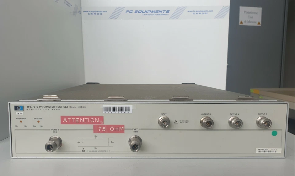 HP Agilent Keysight 35677B S-Parameter Test Set 200MHz 75ohms - Image 1 of 1