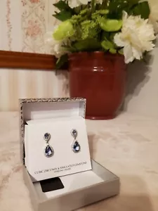Giani Bernini Cubic Zirconia Teardrop Halo Drop Earrings in Sterling Silver - Bild 1 von 7