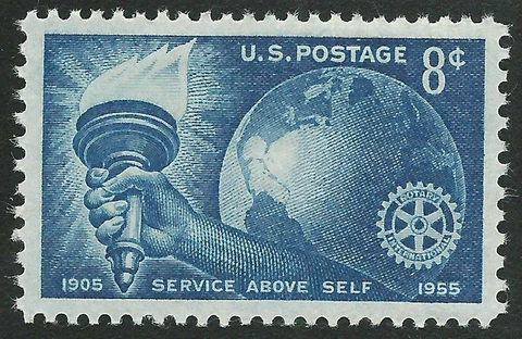 1955 50th Anniversary Rotary Club International Service Above Self US Stamp MINT Cover