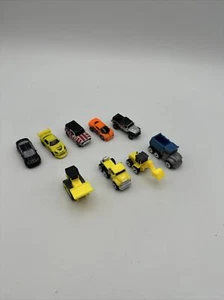Micro Machines Lot Of 9 Vehicles And Construsction Trucks - Picture 1 of 2
