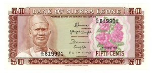 Sierra Leone … P-4 … 50 Cent … 1984 … *UNC*🤩 - Bild 1 von 2