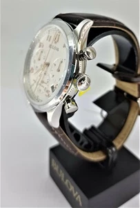 OROLOGIO BULOVA CRONOGRAFO UOMO PRECISIONIST 96B355 BIANCO MONTRE HOMME WATCH - Foto 1 di 5