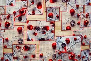 Tejido de adorno de Navidad, tejido de acolchado, tejido de algodón, Navidad tradicional - Imagen 1 de 3