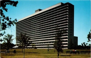Brooklyn NY Veterans Administration Hospital View From Atlantic Ocean Postcard - Picture 1 of 2