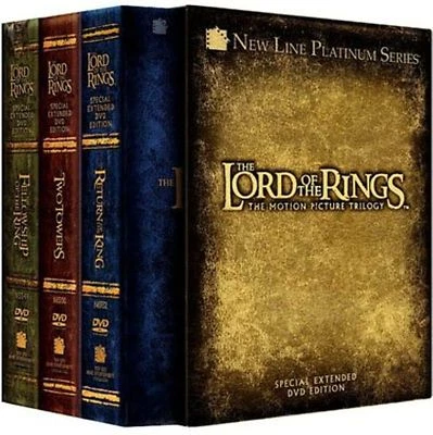 THE LORD OF THE RINGS All 3 Films Extended Edition 12 Discs Box Sealed UK R2 DVD - Image 1 of 4