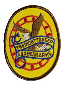 Vintage RIGHT TO KEEP AND BEAR ARMS Sew On Patch Eagle & Banner 2nd Amendment - Picture 1 of 5