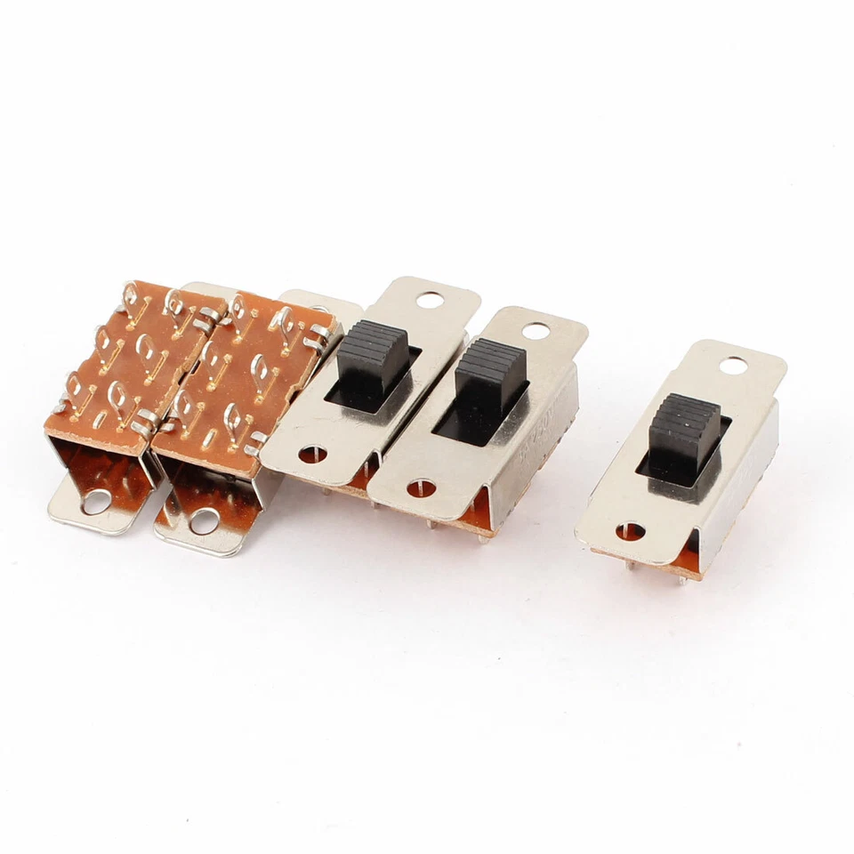 5pcs PCB DIY DPDT 3 Position Mini Slide Switch AC 250V 3A 125V 6A - Image 1 of 1
