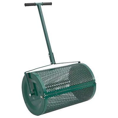 Garden Lawn Compost Soil Sand Fertilizer Push Spreader Roller Tool Ø40x60 cm - image 1 of 4
