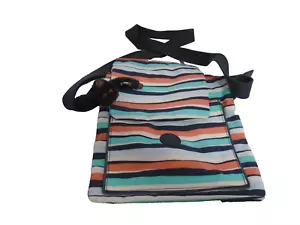 KIPLING LIVE LIGHT STRIPED CROSS BODY BAG LADIES WITH MARIE MONKEY - Picture 1 of 3