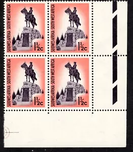 1971 South West Africa Sc #318 - 1-1/2c Rider Wmk. 359 MNH Block - SCV $56.00 - Picture 1 of 2