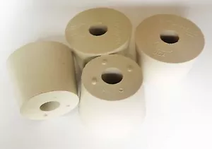 Paquete de 4 tapones de goma tamaño #8 con orificio de esclusa de aire Homebrew Bung goma perforada de vino - Imagen 1 de 1