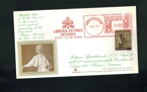 FDC-1814**VATICAN 1971 ** POPE PAUL;VI APOSTOLIC LETTER FDC ** KIM COVER - Picture 1 of 2