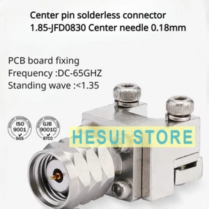 1.85mm male end solderless connector double hole flange 9.5mm 65GHz 1.85-JFD0830 - Picture 1 of 5