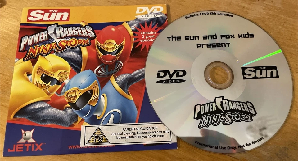 Power Rangers - Ninja Storm : 4ox Kids Promo Children's Animated DVD VGC - Image 1 of 3