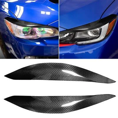 Cubierta de párpado de cejas de faros de fibra de carbono para Subaru Impreza WRX STI 2015-2019 Foto 1 de 4