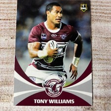 NRL Daily Telegraph Trading Card 2011 ~ Manly Sea Eagles ~ Tony Williams 72