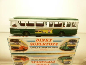 DINKY TOYS 889 AUTOBUS PARISIEN BERLIET PCM - GREEN L22.2cm - GOOD IN BOX - Imagen 1 de 12