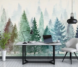 3D Green Pine 7896 Wallpaper Mural Wall Print Wall Wallpaper Murals US Coco - Picture 1 of 11