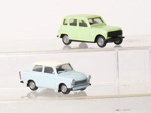 Herpa Trabbi Trabant + Renault R4 - 2 pezzi 1:87 / H0 - Foto 1 di 4