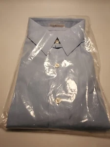 Neu in Verpackung Vintage Executive Custom Shirtmaker blau Langarm Knopfleiste ca. Medium - Bild 1 von 6