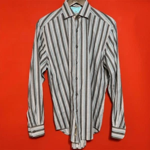Robert Graham Men's Striped Button-Up Shirt Multicolor Size L - Picture 1 of 9