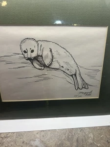 Kunstdruck Limited Edition Alaska Seal Marguerite Fields 29/300 in Kunststoff - Bild 1 von 10