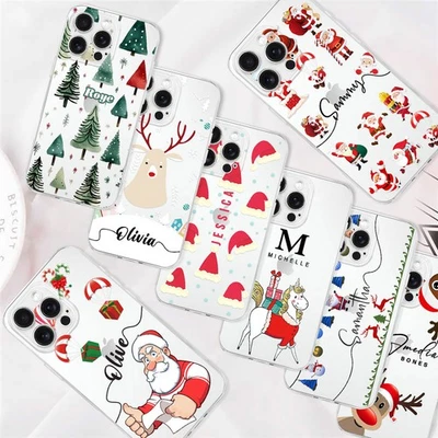 Encantadora Funda Personalizada de Teléfono de Navidad para iPhone 17 16 Pro 15 Plus 13 12 14 Foto 1 de 4