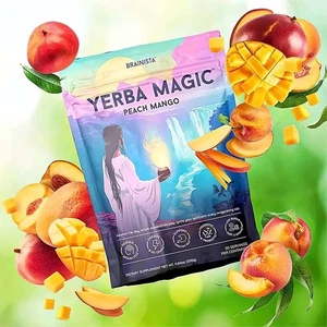 Yerba Magic Yerba Mate Instant Tea Powder Peach Mango Flavor 30 Servings UK - Picture 1 of 17