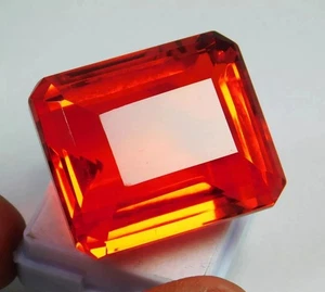 Ópalo de Fuego Mexicano 134-136 Ct Corte Esmeralda Natural Suelto Certificado EGL Piedra Preciosa - Imagen 1 de 4