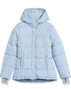 Women's Hooded Puffer Coats Size XXL Blue - Picture 1 of 4