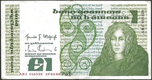 Irlande - billet de 1 punt Reine Maeve 19-02-1986 SUP ! P#70c - Picture 1 of 2