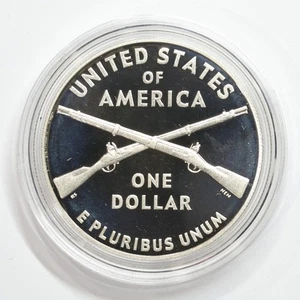 2012-W Proof Infantry Soldier Commemorative Silver Dollar $1  W/ BOX and COA - Picture 1 of 6