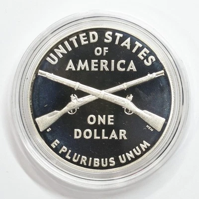 2012-W Proof Infantry Soldier Commemorative Silver Dollar $1  W/ BOX and COA - Image 1 of 4