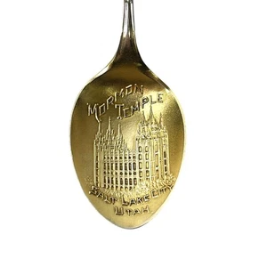 Templo Mormón Salt Lake City Utah - Cuchara de recuerdo de plata esterlina P&B de colección - Imagen 1 de 11