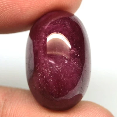 49.77 CT. Heated Red Ruby Madagascar Oval Cabochon 15 x 23 mm. - Image 1 of 4