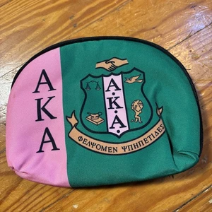Alpha Kappa Alpha Sorority Cosmetic Travel Bag AKA - Picture 1 of 5